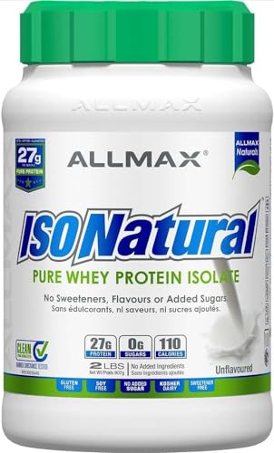 ALLMAX Naturals ISONATURAL - 100% Ultra-Pure Natural Whey Protein Isolate - Unflavoured - 2 Pound