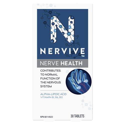 Nervive Nerve Health, for Nervous System, Alpha Lipoic Acid, ALA, Vitamins B1-Thiamine, B6, B12, 30-Day Supply, 30 Count