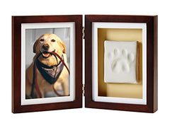 Pearhead Dog or Cat Paw Print Pet Keepsake Photo Frame with Clay Imprint Kit, Perfect Keepsake Frame for Pet Lovers
