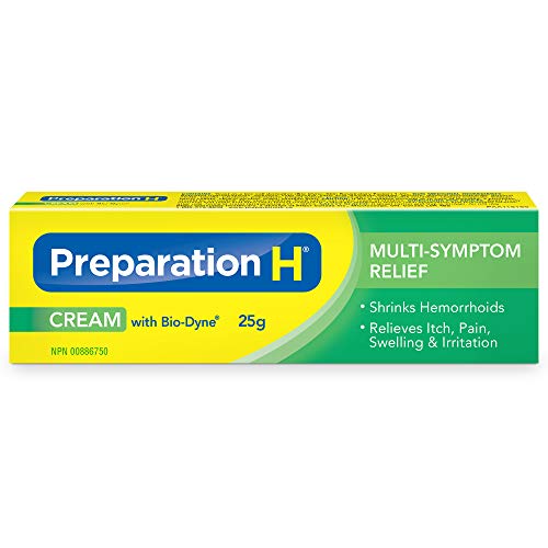 Preparation H Multi-Symptom Hemorrhoid Treatment Cream with Bio-Dyne, 25g Tube