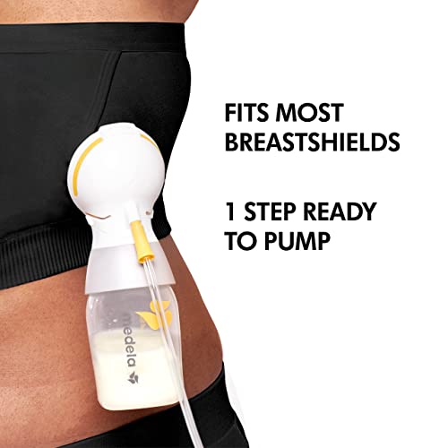 Medela Hands Free Pumping Bustier | Easy Expressing Pumping Bra with Adaptive Stretch for Perfect Fit | Black X-Large