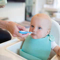 Dr. Brown's Designed to Nourish Soft-Grip Spoon and Fork, Blue & White