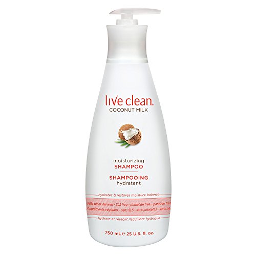Live Clean Shampoo, Moisturizing Coconut Milk, 750 mL