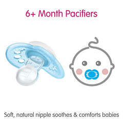 MAM Crystal Pacifiers (2 pack, 1 Sterilizing Pacifier Case), MAM Pacifiers 6 Plus Months, Best Pacifier for Breastfed Babies, Baby Girl Pacifiers