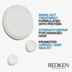 Redken Extreme CAT Anti-Damage Protein Reconstructing Rinse Out Treatment | For Distressed Hair | Strengthens Hair & Adds Shine | With Ceramide