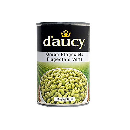 d'aucy Green Flageolets, Legumes, Source of Protein & Iron & Fibre, Great for Salads or Side Dishes, No Preservatives, High in Fibre, 398ml