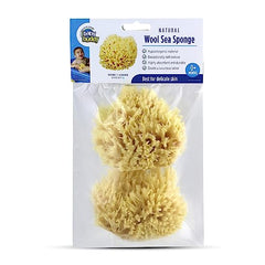 Baby Buddy Natural Baby Bath Sponge 4”, 2 Pack, Brown