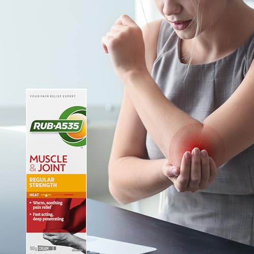 RUB A535 Muscle & Joint Heat Cream, Deep Penetrating Pain Relief, Regular Strength, 100 g