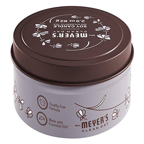 MRS. MEYER'S CLEAN DAY Soy Tin Candle, 12 Hour Burn Time, Made with Soy Wax and Essential Oils, Lavender, 2.9 Oz