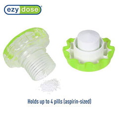 EZY DOSE Crush Pill, Vitamins, Tablets Crusher and Grinder, Storage Compartment, Large, Green