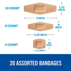 Nexcare™ Duo Bandages DSA-20-CA, Assorted Sizes, 20/pack