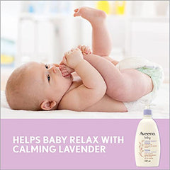 Aveeno Baby Calming Comfort Lotion, Lavender and Vanilla Scents, Hypoallergenic and Paraben Free Moisturizer, 227 mL