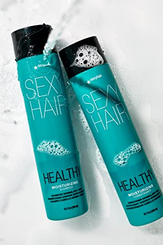 SexyHair Healthy Moisturizing Shampoo, 10.1 Oz | Moisture, Slip, Detangling, and Shine | SLS and SLES Sulfate Free | All Hair Types