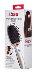 KISS Anti-Frizz Ionic Smoothing Brush, Wireless Electric Detangling Hair Brush, Detachable Cushion Pad, Includes 2 AA Batteries, Compact, Portable & Lighweight, 8oz