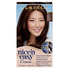 Clairol Nice'n Easy Permanent Hair Dye, 5C Medium Cool Brown Hair Color, 1 Count