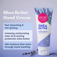 eos Shea Better Hand Cream, Lavender, Natural Shea Butter, 24HR Hydration, 74ml