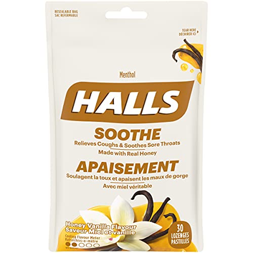 HALLS Menthol Honey Vanilla Bag 30 Lozenges