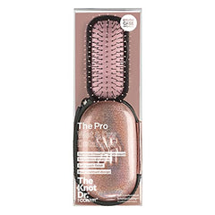 The Knot Dr. Pro Mini Detangling Brush With Flexalite Bristles And Metallic Case For Women, Men All Hair Types-Lengths Wet To Dry (55937WC-4CT)