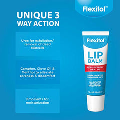 Flexitol Lip Balm | For Dry, Cracked, Flaky & Chapped Lips | Immediately Hydrates & Softens | 10g