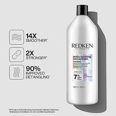 REDKEN Bonding Shampoo for Damaged Hair Repair, Intense Conditioning, Protects Color-Treated Hair, Sulfate-Free, For All Hair Types, Acidic Bonding Concentrate, 1000 ml