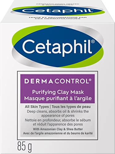 Cetaphil Pro Dermacontrol Purifying Clay Mask With Amazonian & Bentonite clay - for oily, sensitive Skin - dermatologist Recommended, 85g