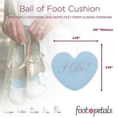 Foot Petals Womens Ball of Foot Cushions, Long Lasting Pain Relief, Women's High Heel Insert, Blue, One Size