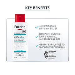 EUCERIN Complete Repair Plus Moisturizing Lotion for Very Dry, Rough and Tight Skin | Body Lotion, 250mL | Eucerin Lotion | 10% Urea Lotion | Ceramide Lotion | Dry Skin Lotion | Fragrance-free Lotion | Non-Greasy Lotion | Recommended by Dermatologists