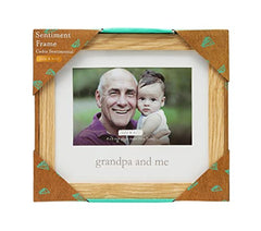 Kate & Milo Grandpa & Me Frame, Grandparent Keepsake Baby Frame, Gender-Neutral Nursery Décor Wall Art, 4x6 Photo Insert, Wood