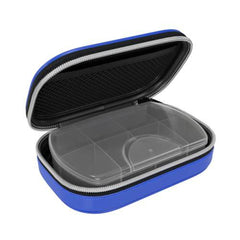 EZY DOSE Soft Sided Pill Case, Features Zippered Pouch, Easy to Use Design, Perfect for Travel and Daily Usage, 8-Comparments, BPA Free, Blue