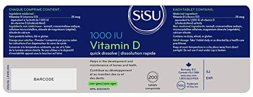 SISU Vitamin D 1000 Iu Family Size, 200 CT