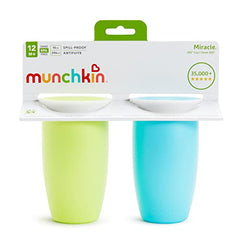 Munchkin 2 Pack Miracle 360⁰ 10oz Sippy Cup/Blue and Green