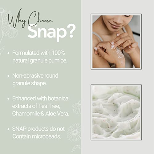 Snap Microfine Exfoliant Facial Scrub for Normal to Oily Skin containing 100% Natural Pumice, 180ml.