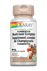 Solaray Organically Grown Fermented Mushroom Complete 600 mg | Healthy Immune Function Support | 60 VegCaps