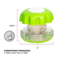 EZY DOSE Crush Pill, Vitamins, Tablets Crusher and Grinder, Storage Compartment, Large, Green