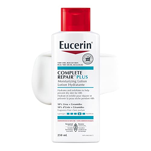 EUCERIN Complete Repair Plus Moisturizing Lotion for Very Dry, Rough and Tight Skin | Body Lotion, 250mL | Eucerin Lotion | 10% Urea Lotion | Ceramide Lotion | Dry Skin Lotion | Fragrance-free Lotion | Non-Greasy Lotion | Recommended by Dermatologists