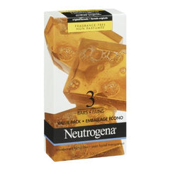 Neutrogena Original Dry Face Cleansing Bar, Fragrance Free, 3 Bars , 300.0 g (Pack of 1)