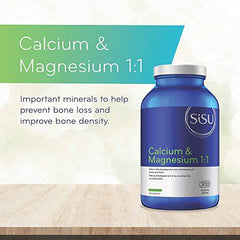 SISU Calcium & Magnesium 1:1 with D3 300 Count (Pack of 1)