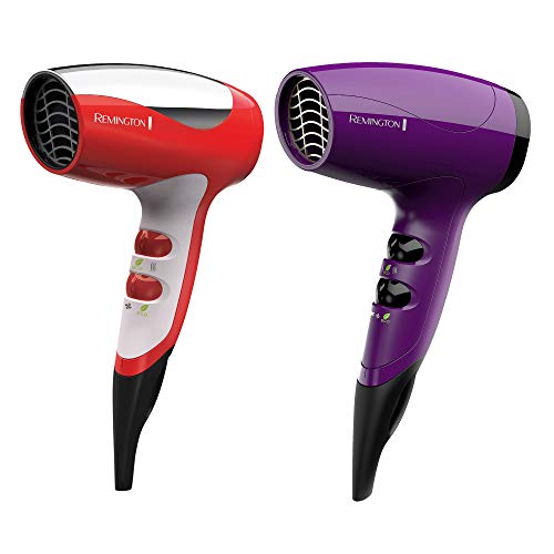 Remington Compact Hair Dryer, Travel Size Blow Driger, with Chrome Accents, D5000 (Colors may vary)