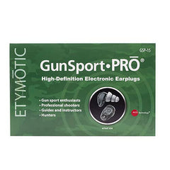 Etymotic GunsportPRO Earplugs, Electronic Hearing Protection Designed for Hunters, Shooters and Gun Enthusiasts, 1 Pair, Black