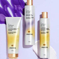 Pantene Brilliant Blondie Illuminating Sulfate Free Shampoo for Blonde Color Treated, Platinum and Highlighted Hair, 285 mL