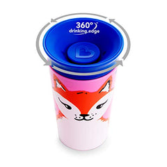 Munchkin Miracle 360 Wild Love Sippy Cup, 9 Ounce, Fox