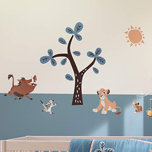 Lambs & Ivy Disney Baby Lion King Adventure Tree with Simba/Timon/Pumbaa Wall Decals/Stickers