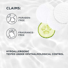 Marcelle Gentle Eye Make-Up Remover Pads, Sensitive Eyes, Waterproof Makeup Removal, Hypoallergenic, Fragrance-Free, Paraben-Free, Alcohol-Free, Cruelty-Free, 85 Pads