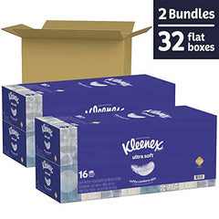 Kleenex Ultra Soft Facial Tissues, 16 Boxes - Zecoya