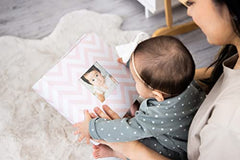 Pearhead Pearhead Chevron Baby Photo Album, Light Pink