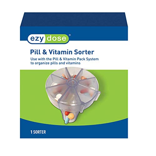 EZY DOSE Weekly (7-Day) Pill Organizer, Vitamin and Medicine Sorter, Color and Packaging May Vary Green 1 Count (Pack of 1)