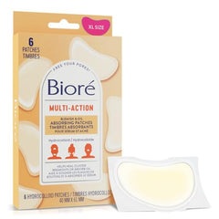 Bioré Multi Action Blemish & Oil Absorbing Acne Patches | Hydrocolloid Patch for Oily Skin, Large Patches, 6Ct