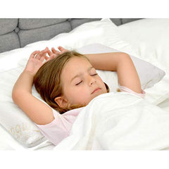 Baby Works - Toddler Pillow With Pillowcase, Soft & Supportive Memory Foam, Chiropractor Recommended, Machine Washable - 50x30 cm