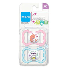 MAM Air Pacifiers (2 pack), 6+ Months, Girl