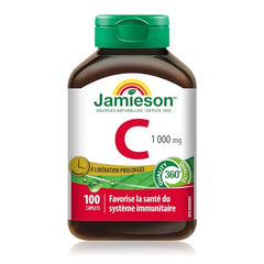 Jamieson Vitamin C 1,000 mg Timed Release Caplets, 100 Count (Pack of 1)